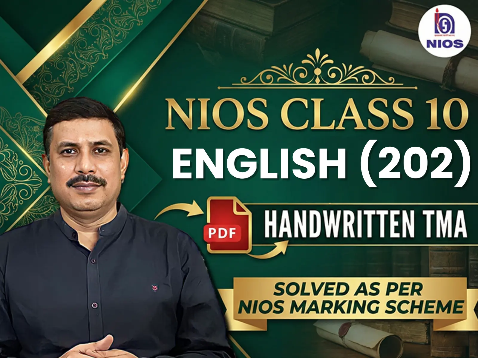 NIOS CLASS 10 English (202) Handwritten SOLVED TMA for Direct Upload | April 2026 Public Exam