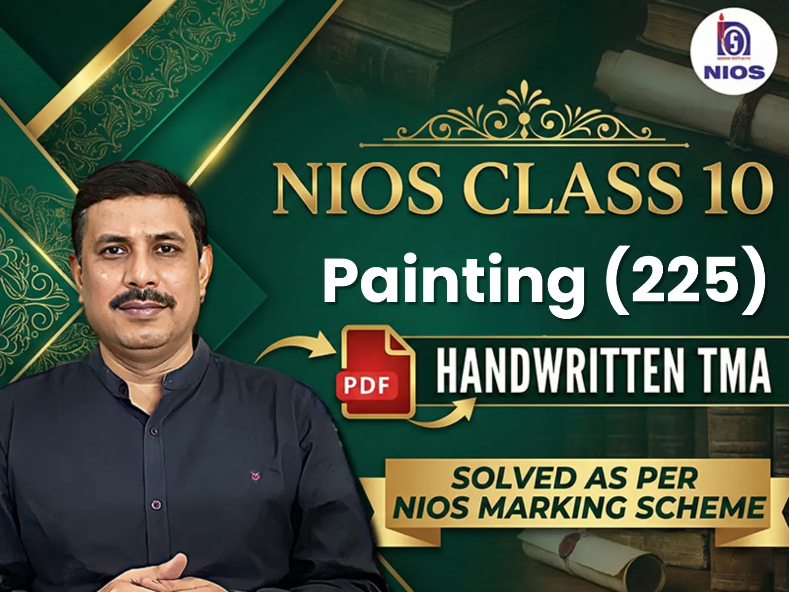 NIOS CLASS 10 Painting (225) Handwritten SOLVED TMA English Medium for Direct Upload | April 2026 Public Exam