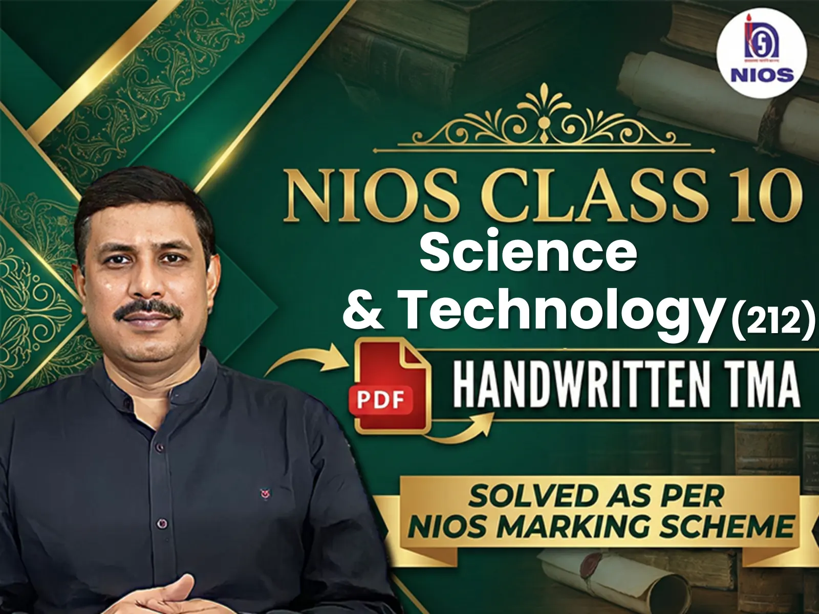NIOS CLASS 10 Science and Technology (212) Handwritten SOLVED TMA English Medium for Direct Upload | April 2026 Public Exam