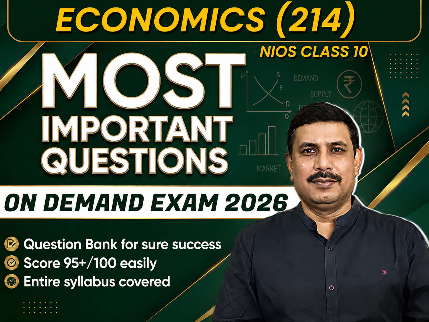 NIOS CLASS 10 Economics (214) Important Question English Medium | On Demand Exam June-September 2026 Exam