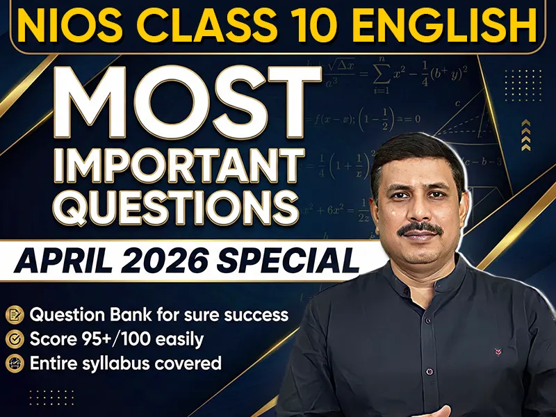 NIOS CLASS 10 English (202) Important Question | April 2026 Exam