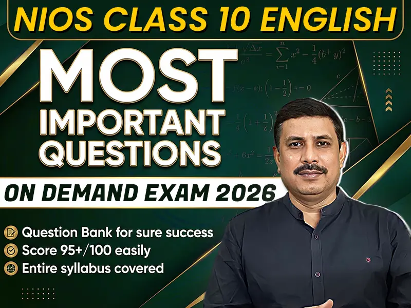 NIOS CLASS 10 English (202) Important Question | On Demand Jan-March 2026 Exam