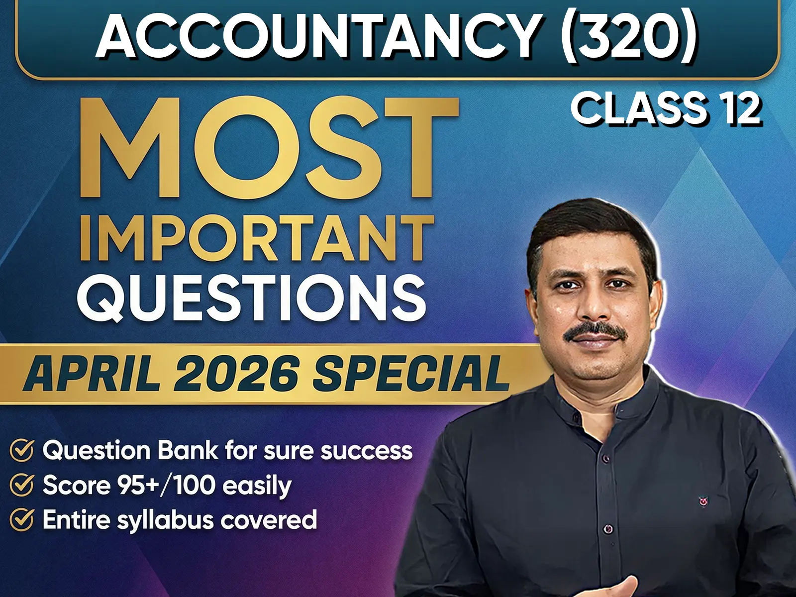 NIOS CLASS 12 Accountancy (320) Important Question English Medium | April 2026