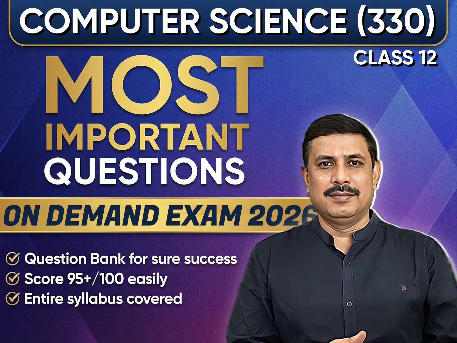 NIOS CLASS 12 Computer Science (330) Important Question English Medium | On Demand Exam Jan-March 2026
