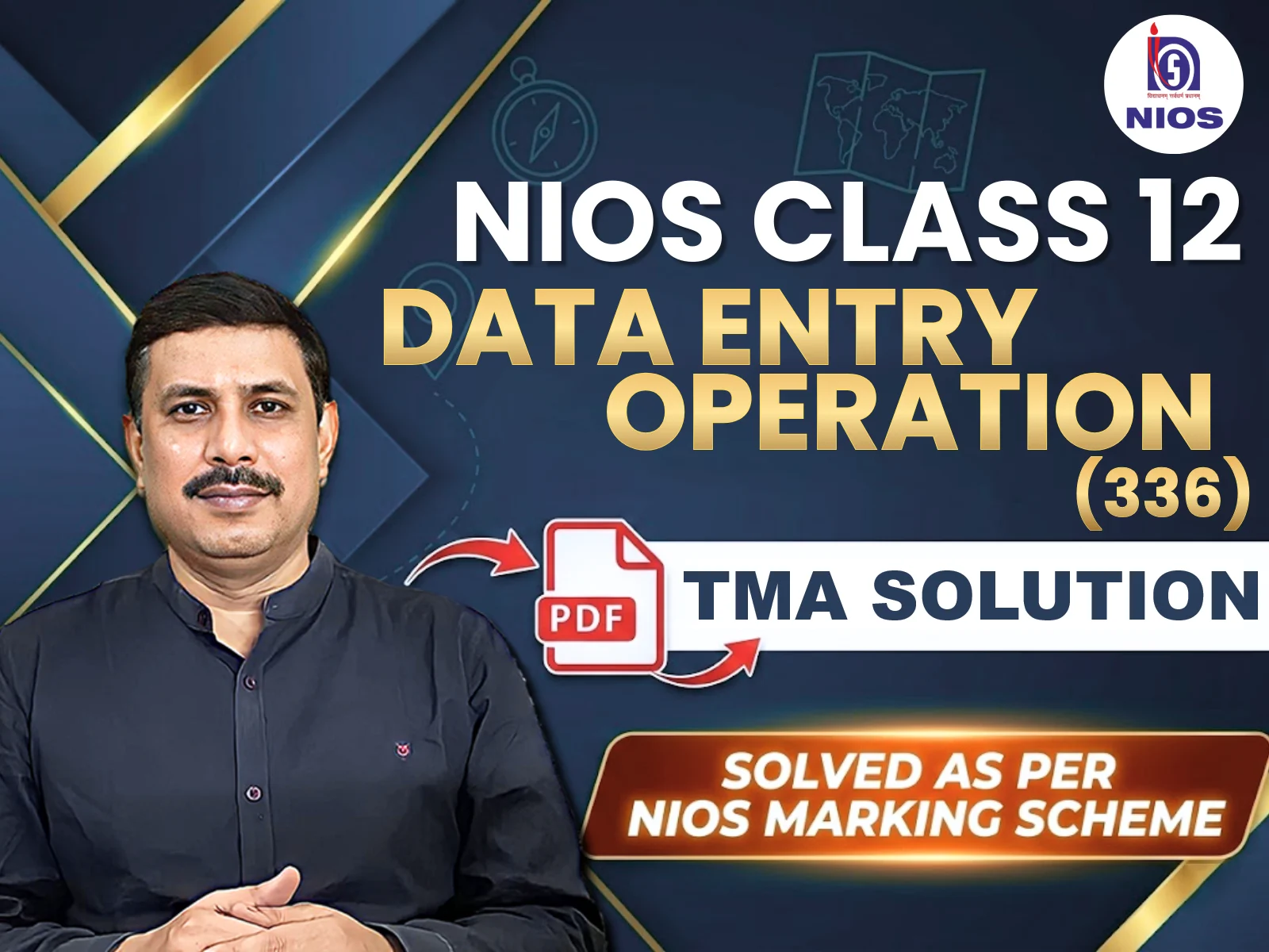 NIOS CLASS 12TH Data Entry Operation (336) TMA Solution PDF | April 2026 Public Exam