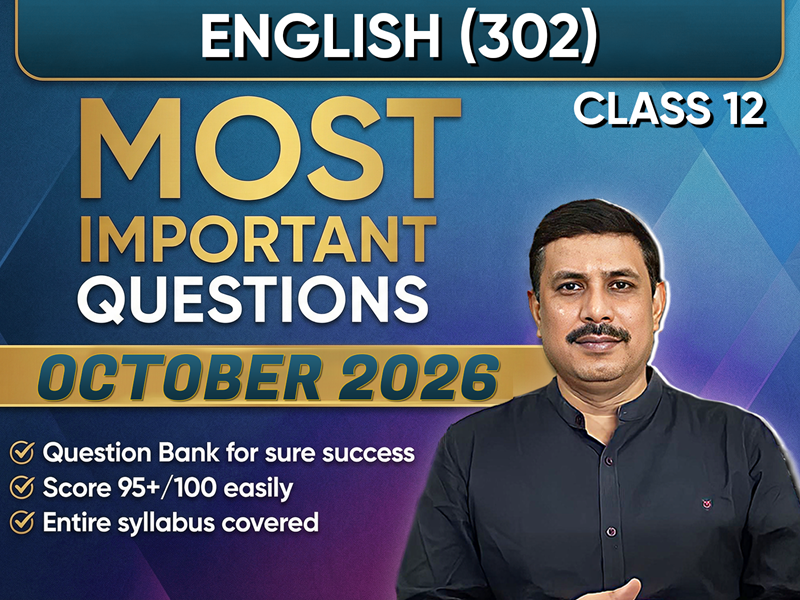 NIOS CLASS 12 English (302) Important Question | October 2026 Exam